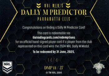 2024 NRL Traders Titanium - Dally M Predictor #DMP11 Eels Back
